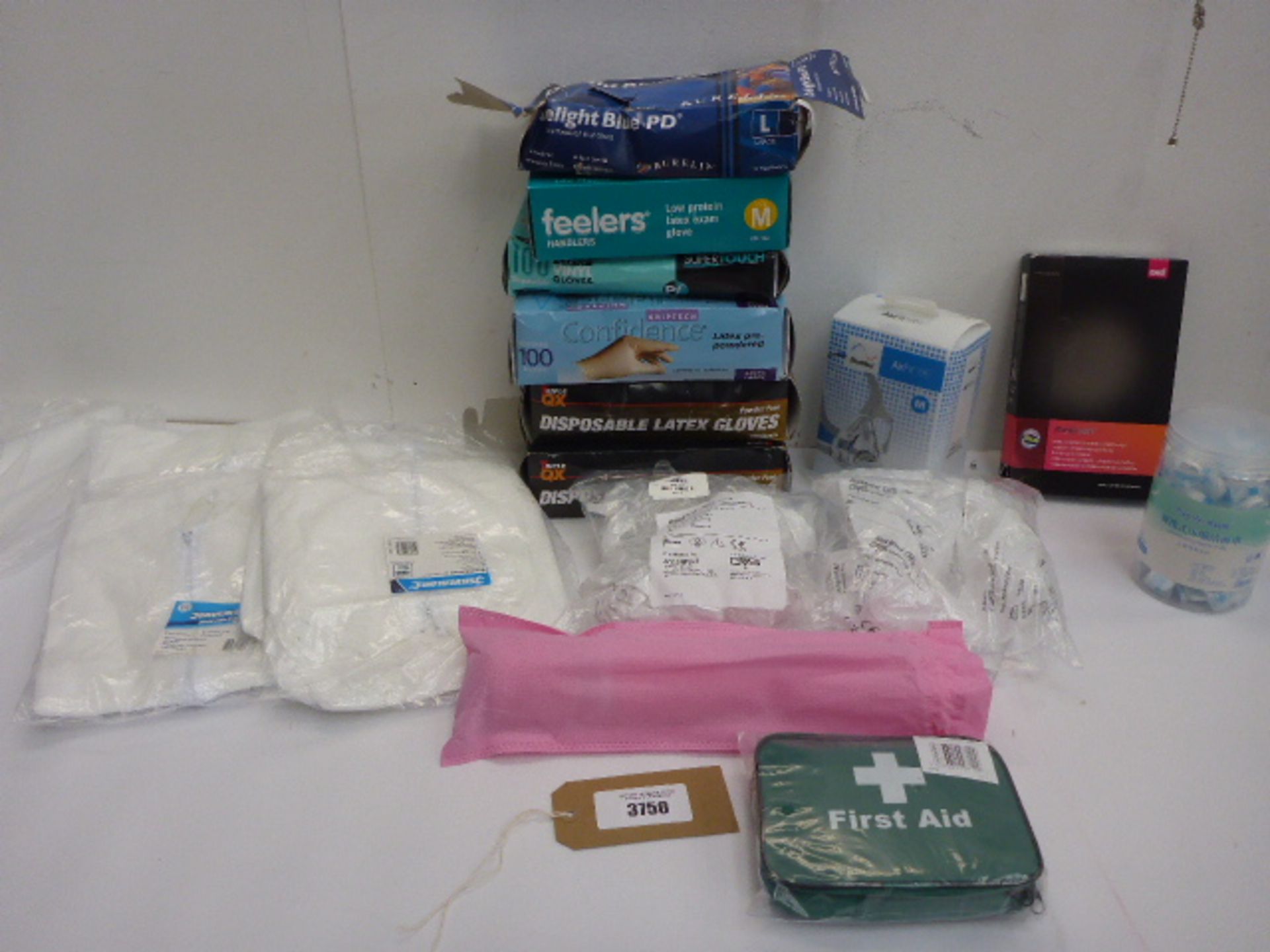 Disposable coveralls, examination gloves, ResMed facial masks, Mediven compression stocking, First