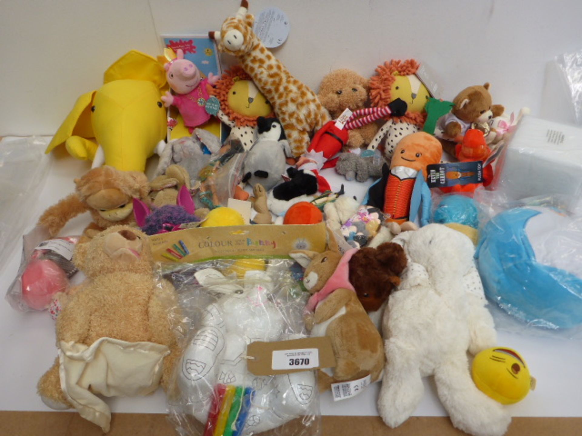 Large selection of soft cuddly toys