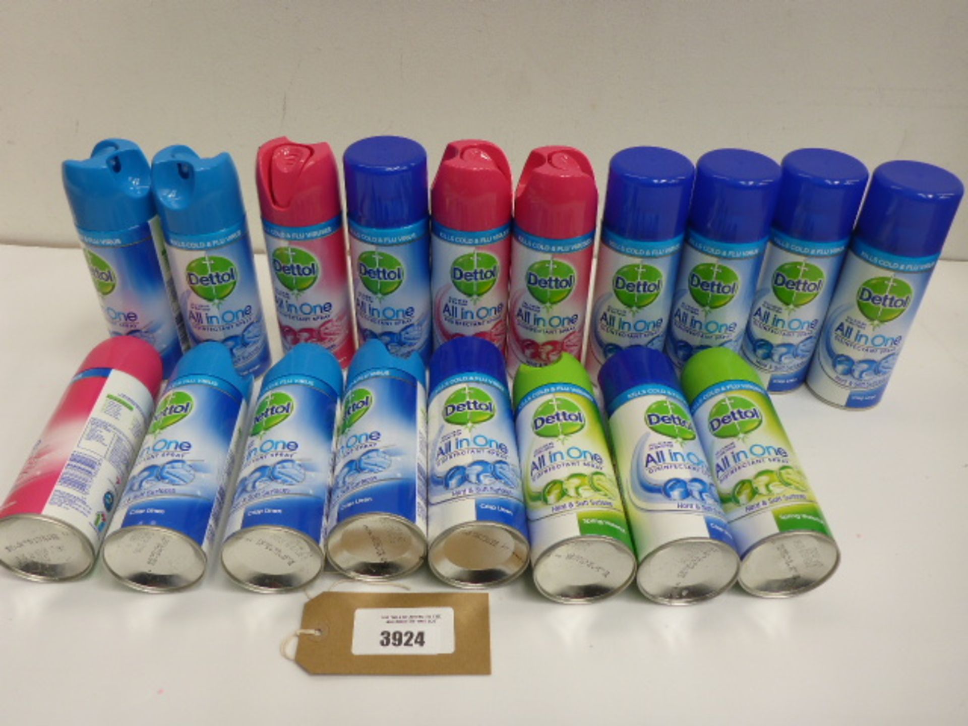 18 cans of Dettol All in One disinfectant sprays