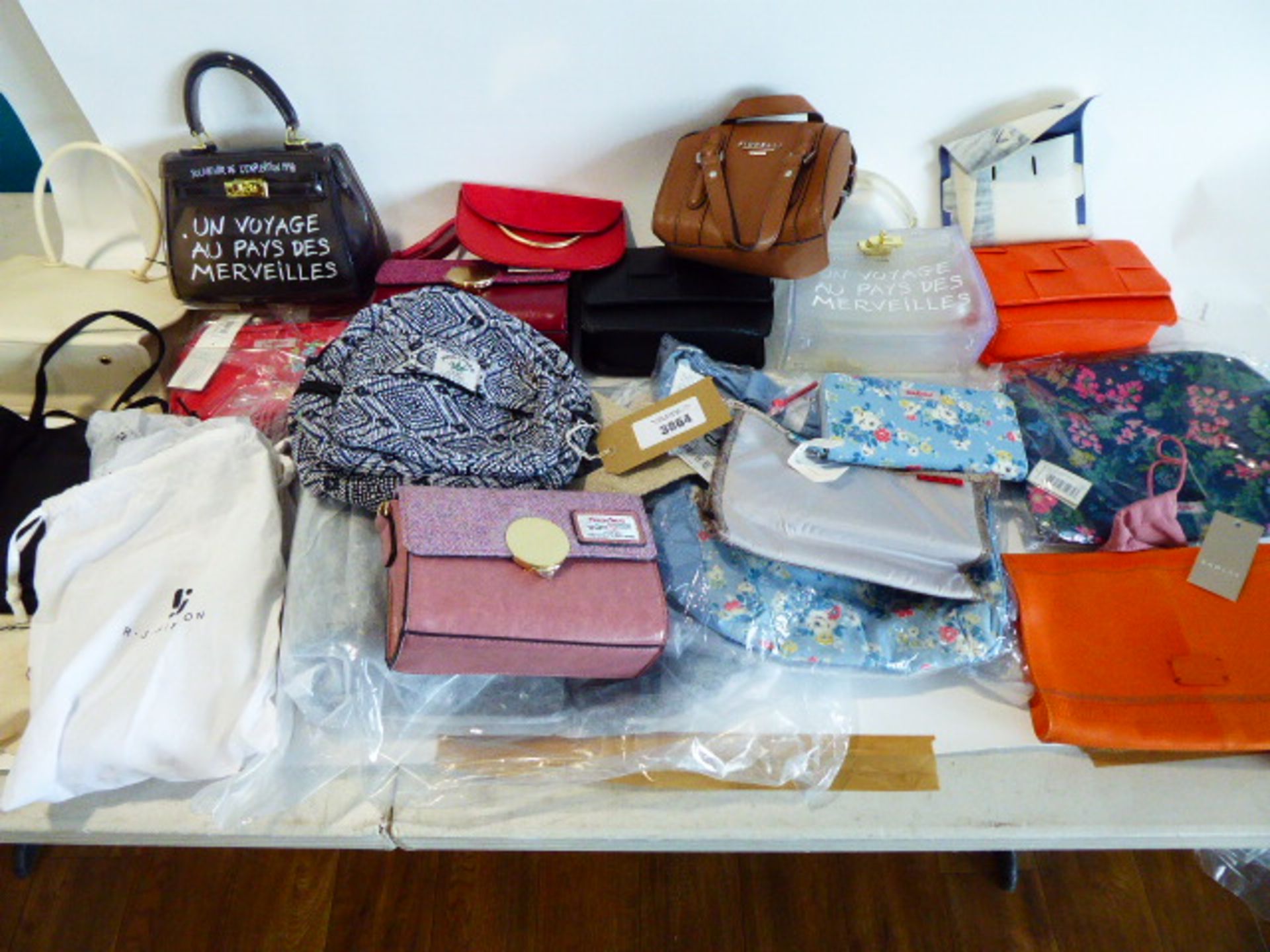 Large bag containing bags in various styles and sizes