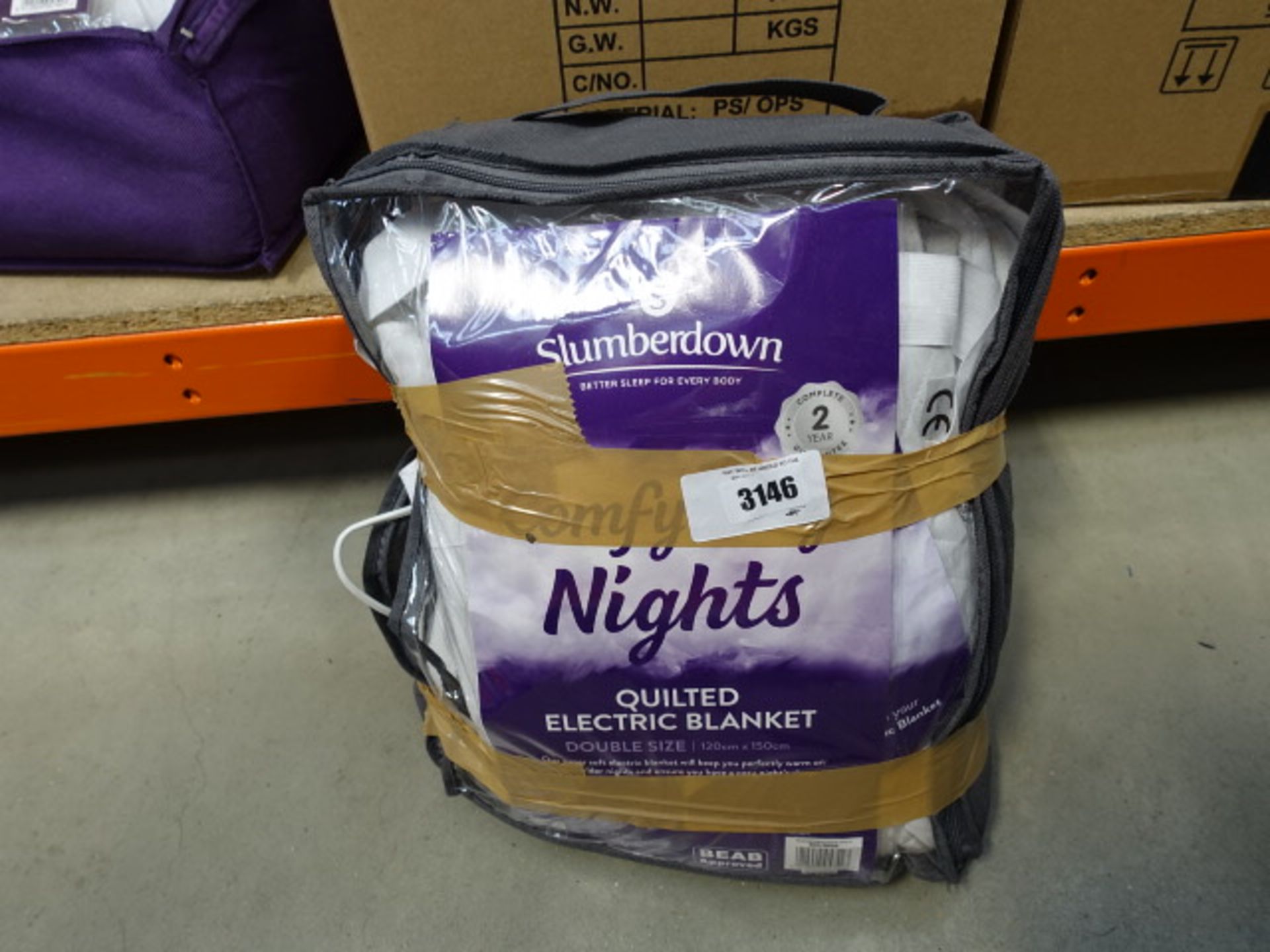 Slumber down quilted electric blanket