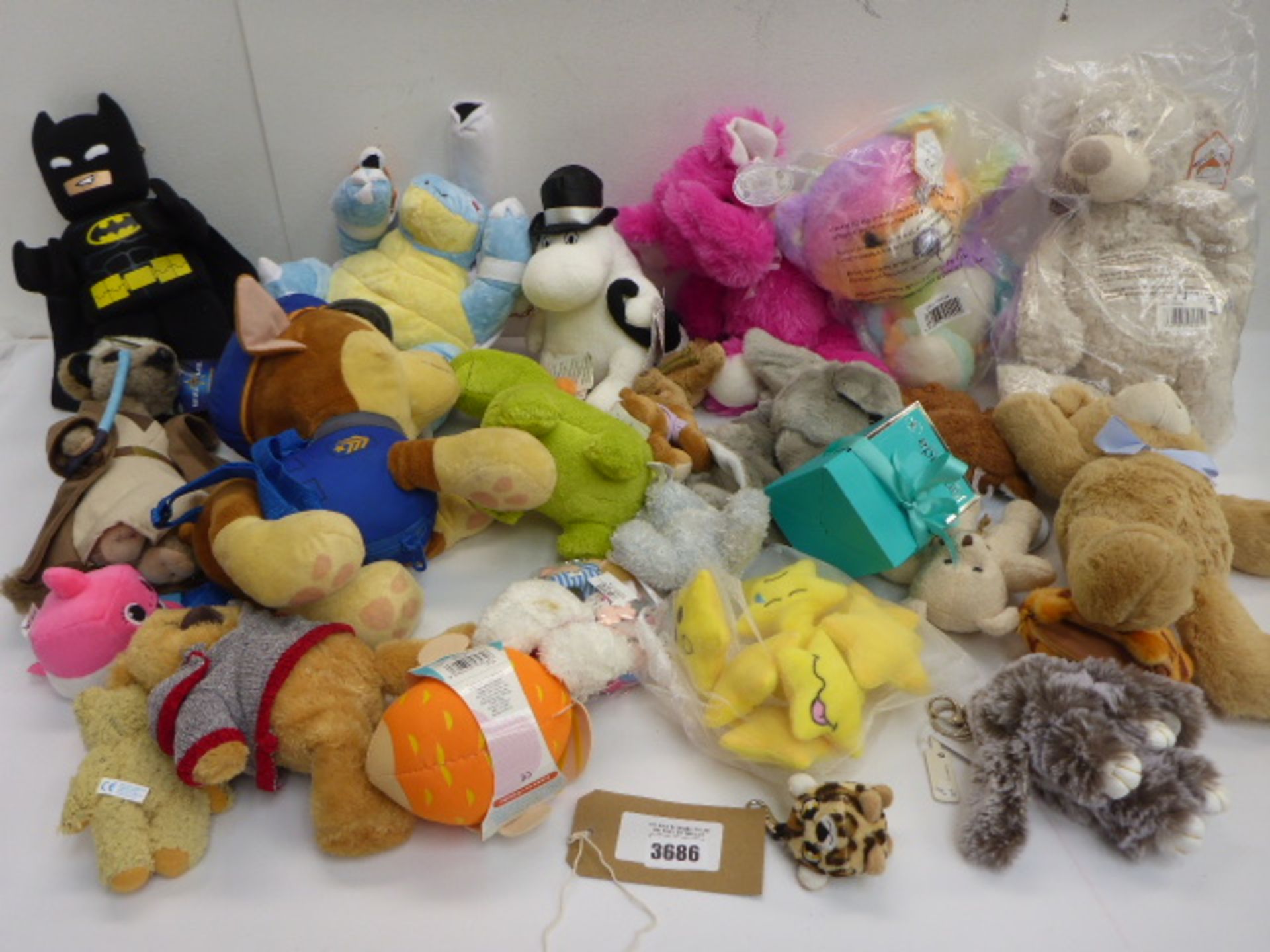 Selection of soft cuddly soft toys