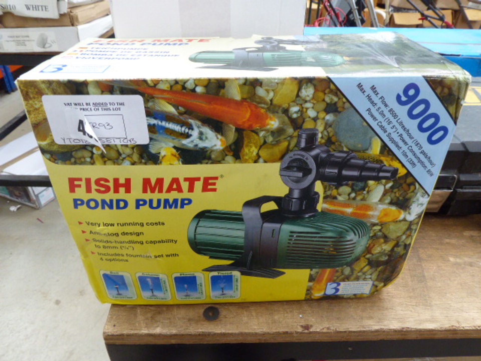 Fishmate pond pump and a small sprayer