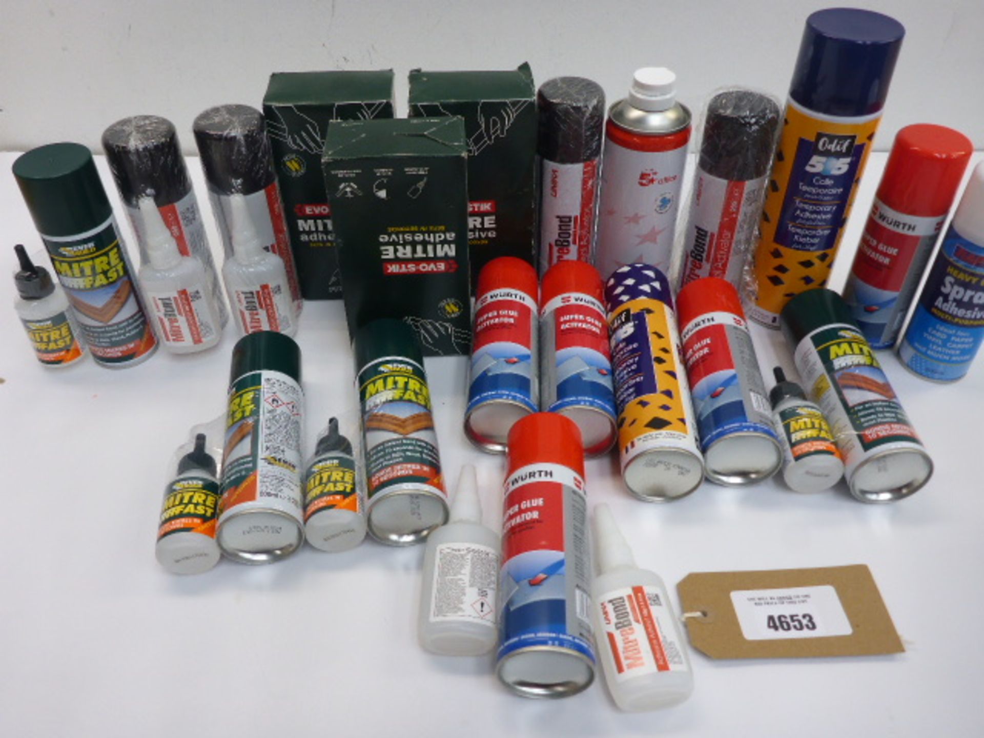 Mirtre bond & adhesive kits, super glue activator, spray adhesive etc