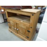 Pine entertainment cabinet