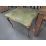 Onyx side table with gilt painted metal supports