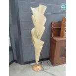 Contemporary floor lamp with cone shaped shade