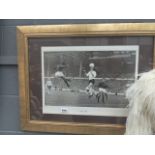 Framed and glazed Nobby Stiles photographic print of world cup semi final 1966.