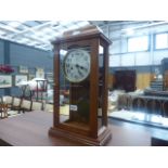 Mantle clock with glazed beech case