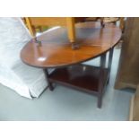 Beech drop-side tea table