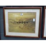 Two Coulson aviation prints of lancaster bomber and the red arrows