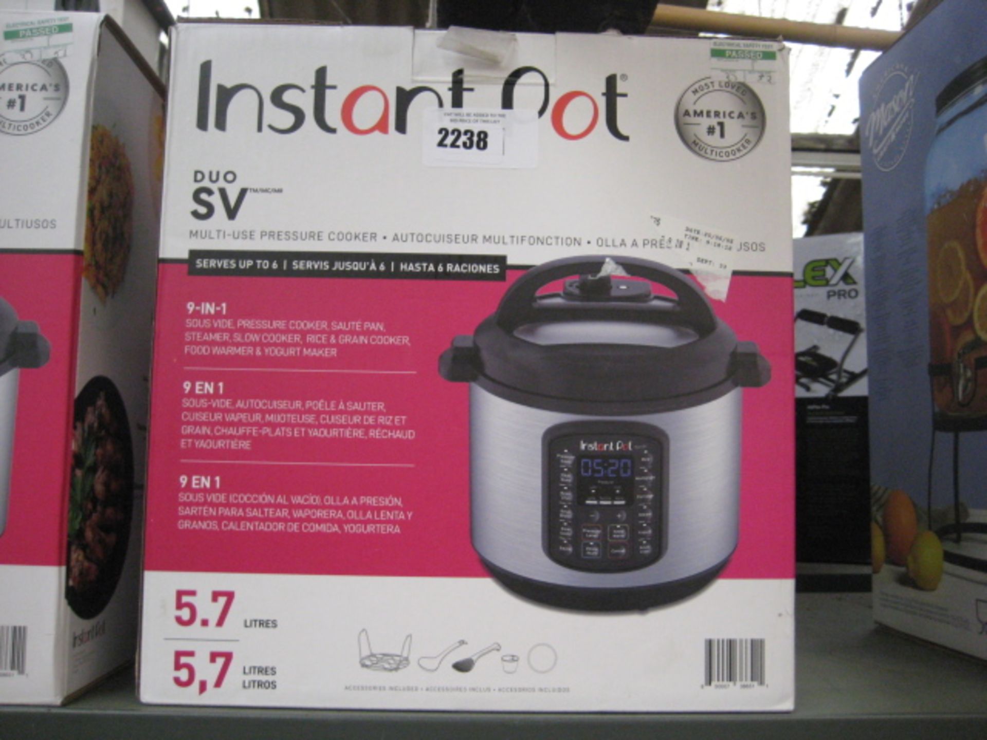 (52) Boxed Instant pot multi use pressure cooker