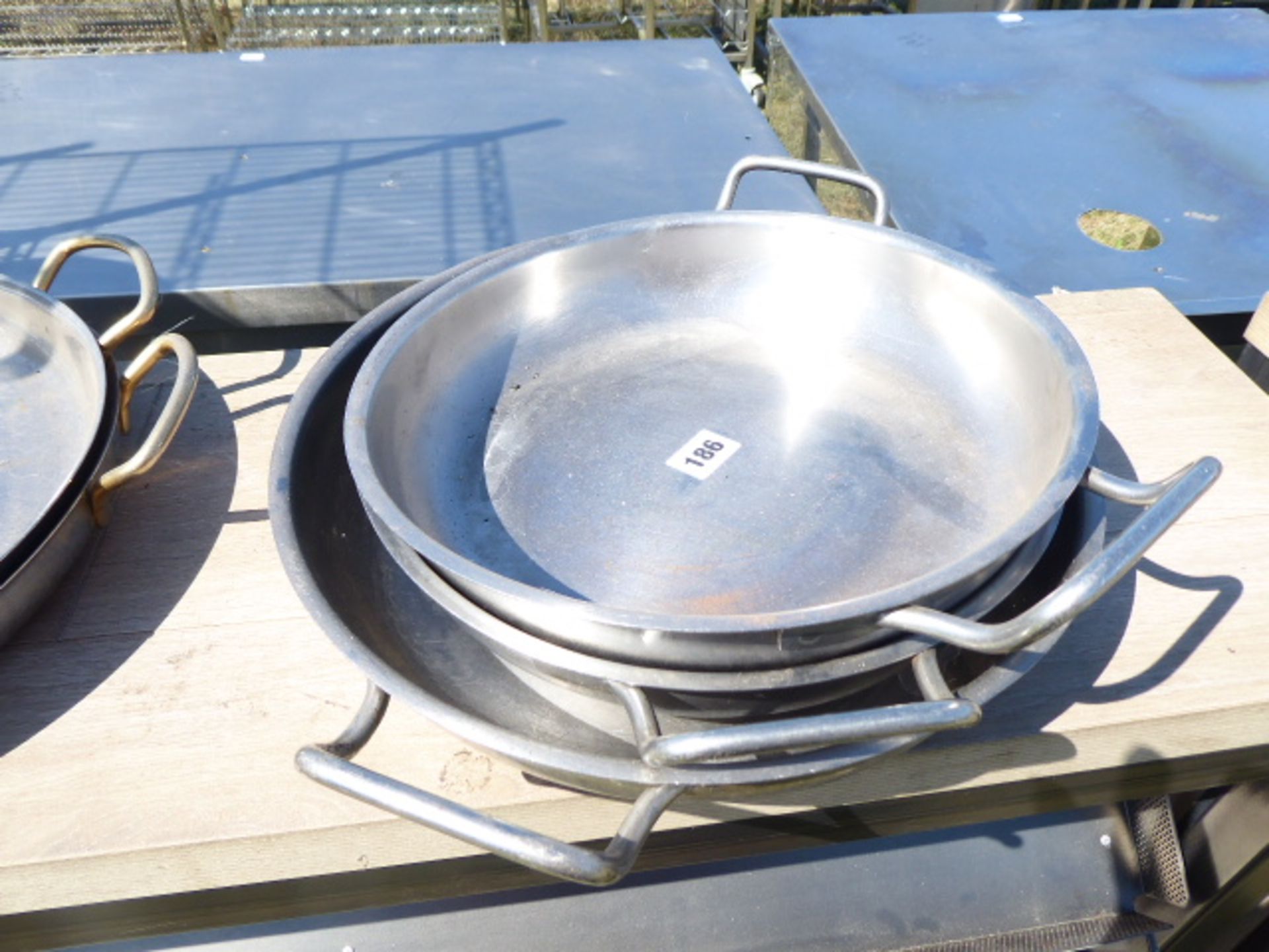 3 assorted Pederno saute pans