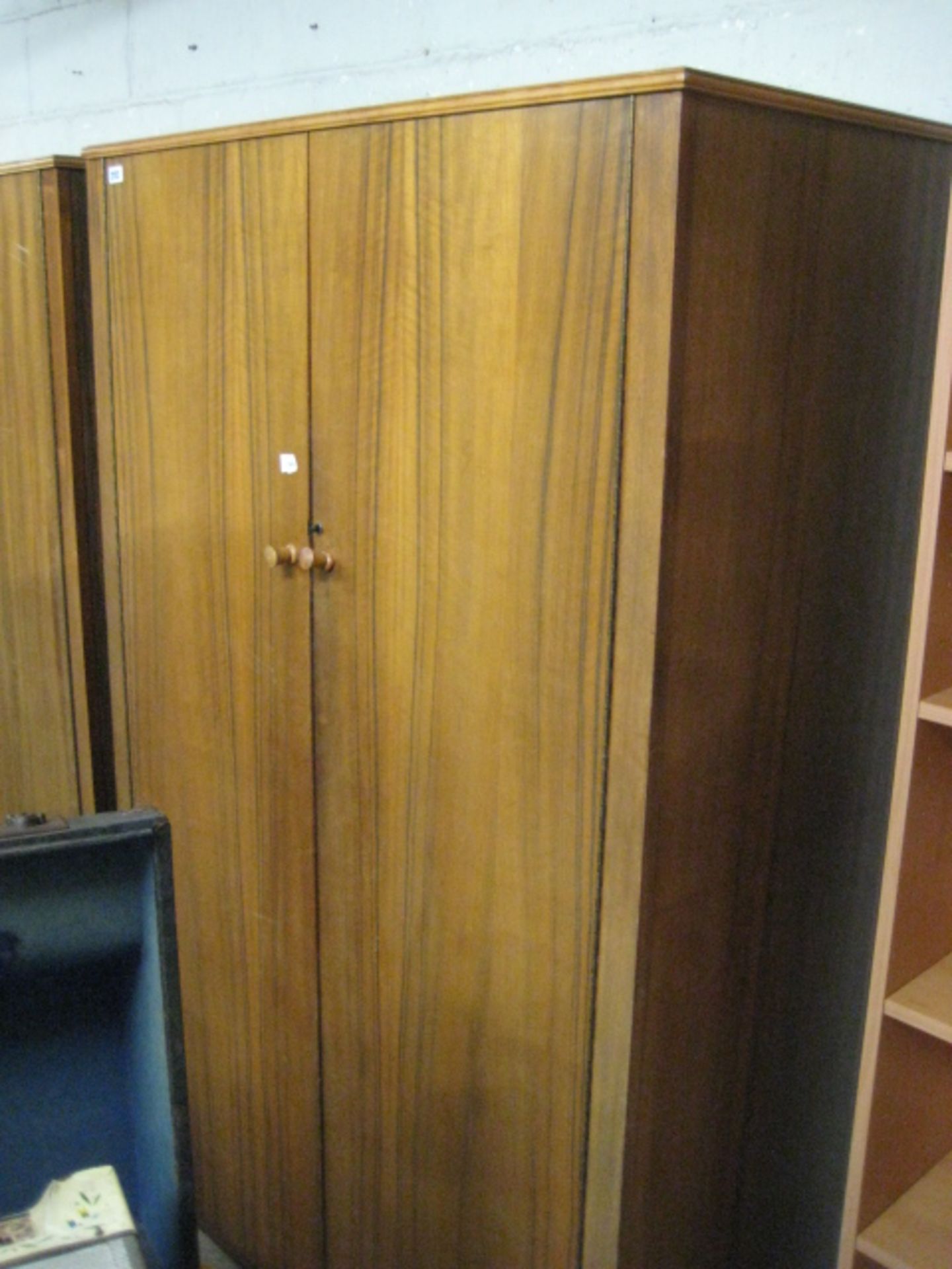 Morris of Glasgow mid century walnut effect wardrobe