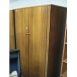 Morris of Glasgow mid century walnut effect wardrobe