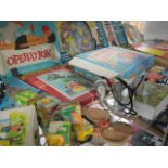(2134) Shelf of vintage toys and games