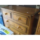 Pine chest of 2 over 5 drawers