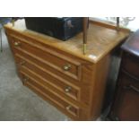 Pine effect chest of 3 drawers