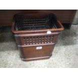 Hardwood waste paper basket