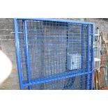 4 blue mesh panels