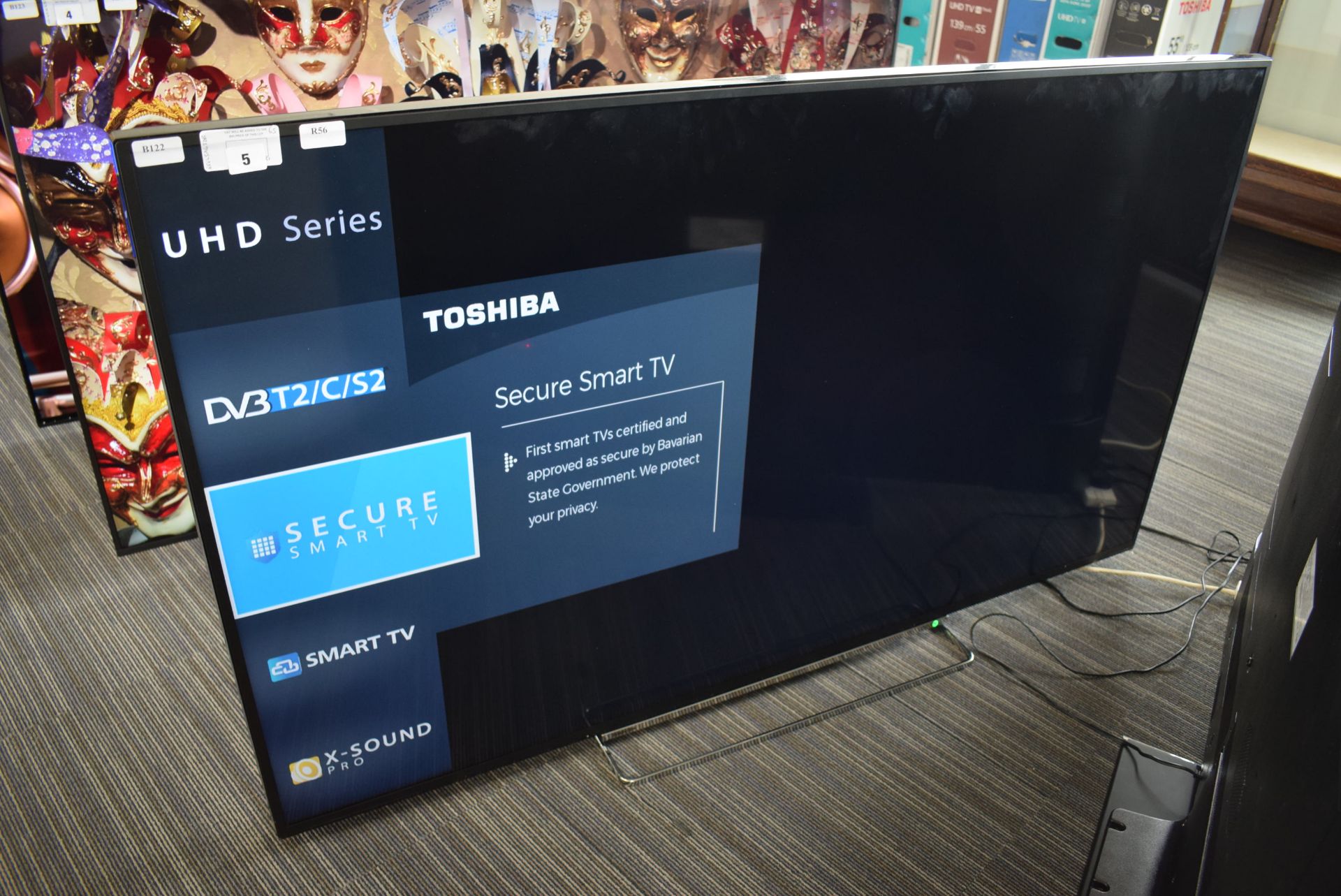 (R56) Toshiba 65'' TV model no 65B5A63DB includes box B122