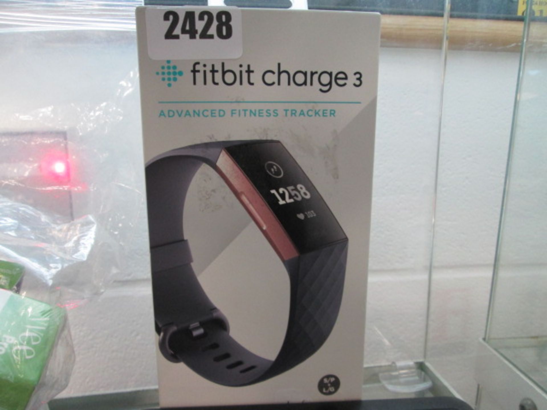 Fitbit Charge 3 activity tracker in box