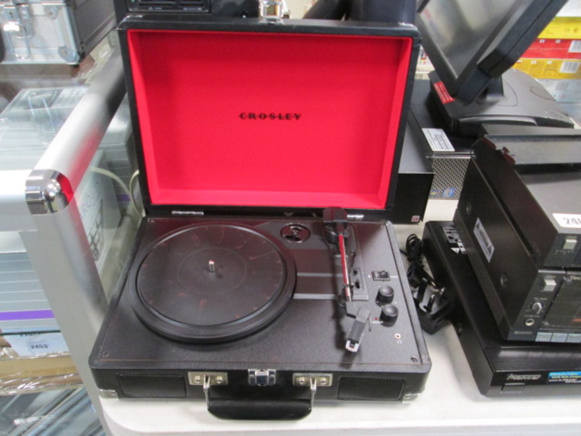 Crosley portable turntable with power supply unit