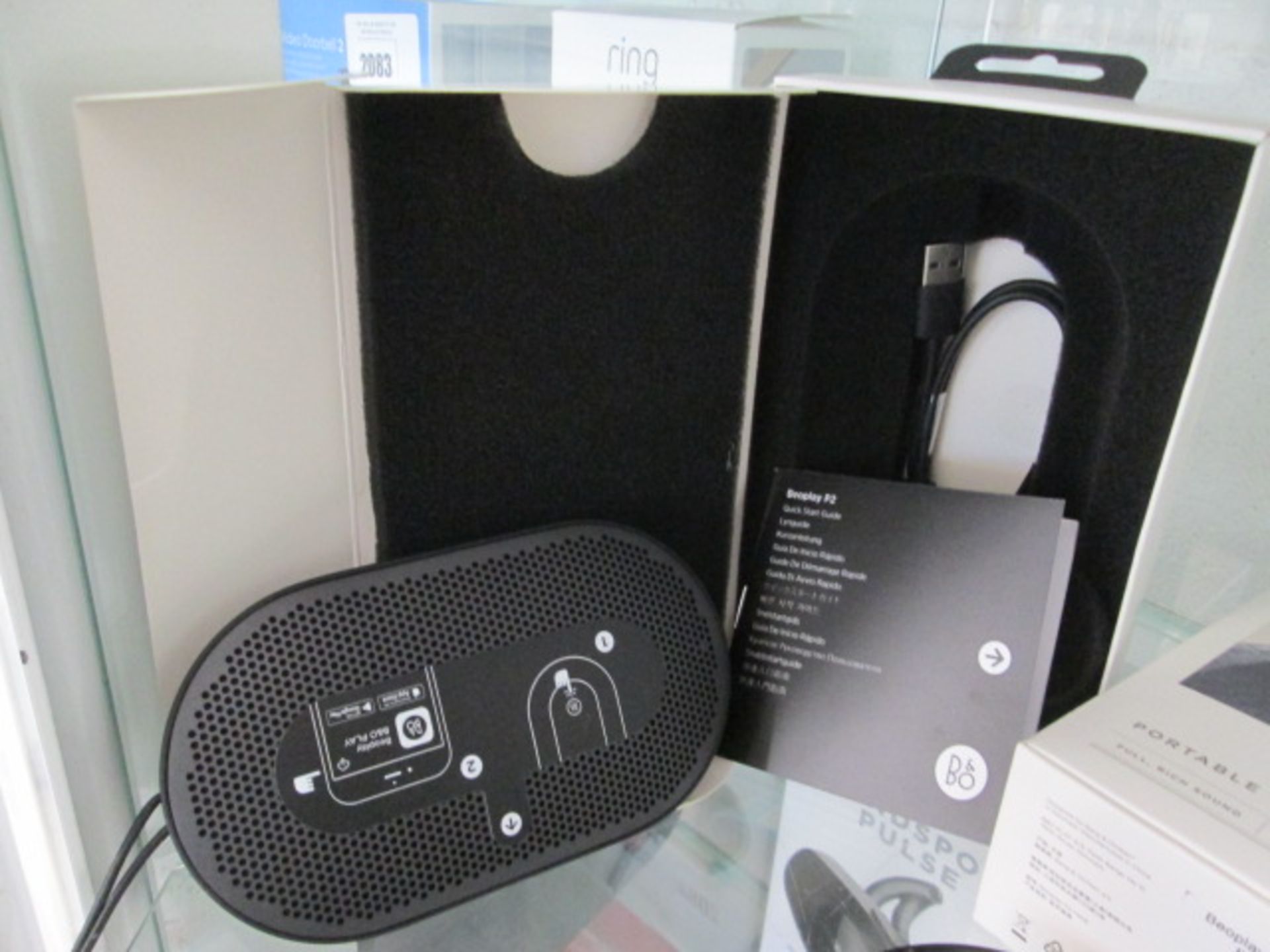 Bang & Olufsen P2 portable bluetooth speaker with box