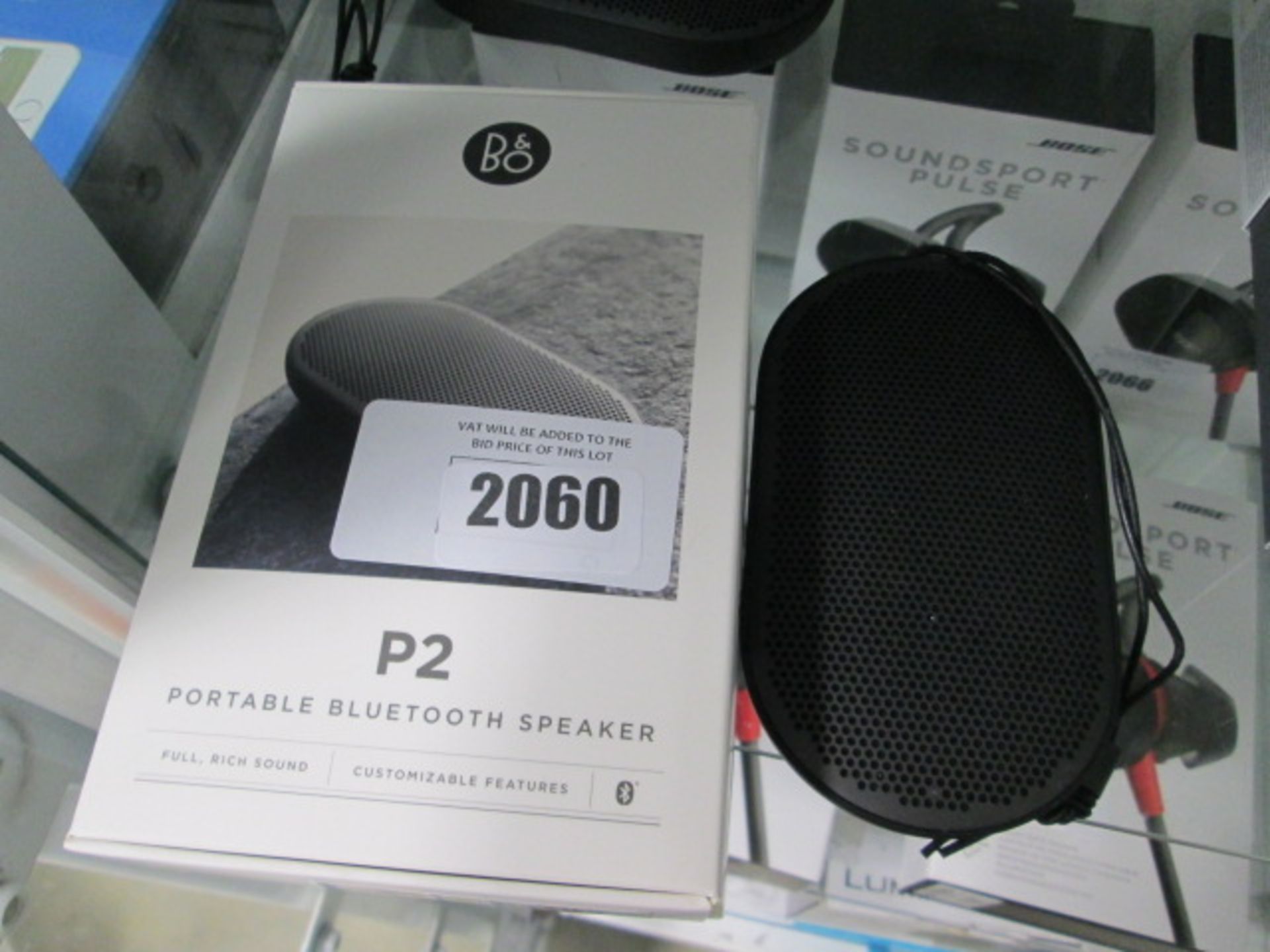 Bang & Olufsen P2 portable bluetooth speaker with box