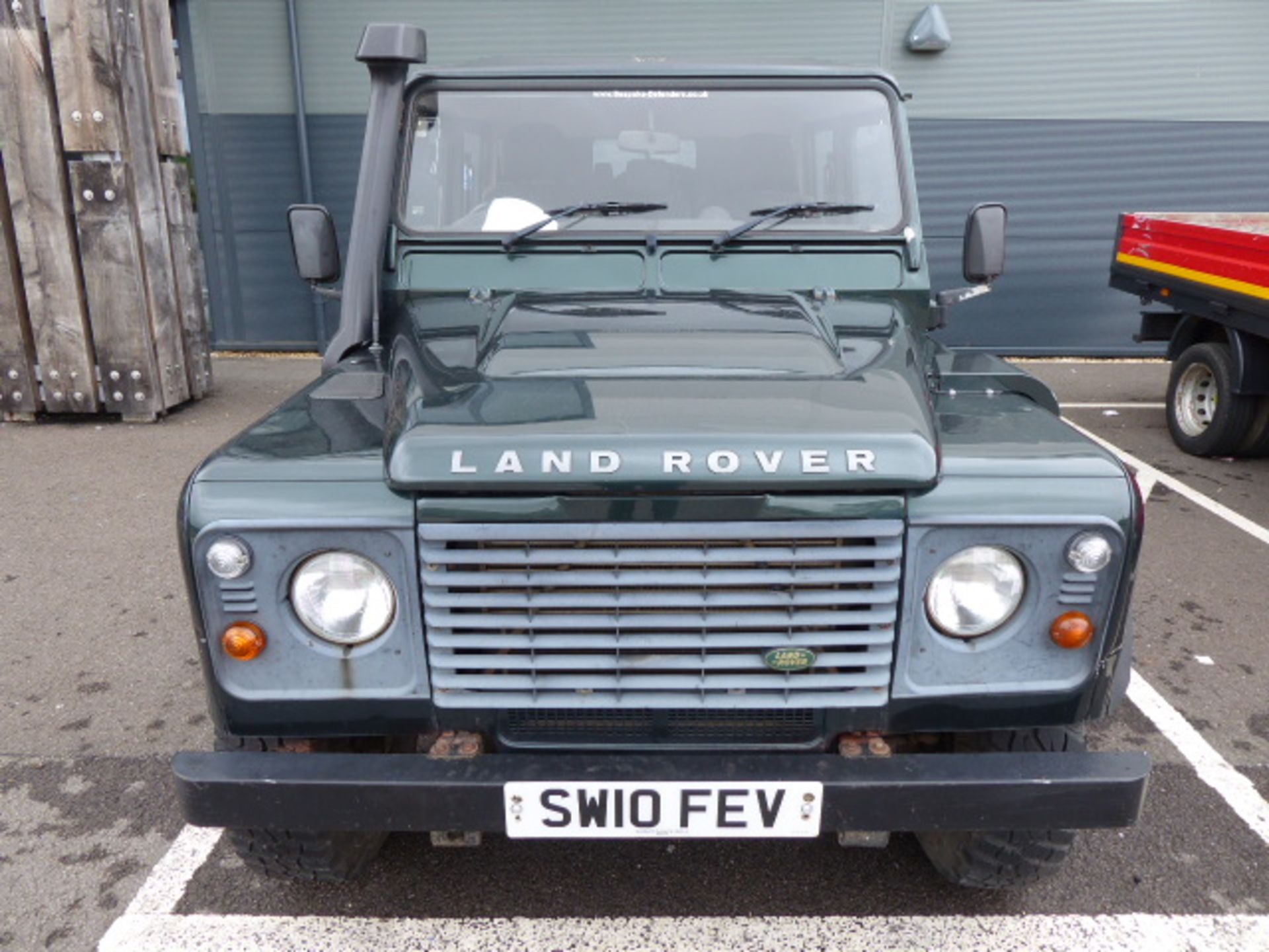 SW10 FEV (2010) Land Rover Defender 110 D/C P-U Crew Cab, in green , 2402cc, diesel MOT: 07/10/20