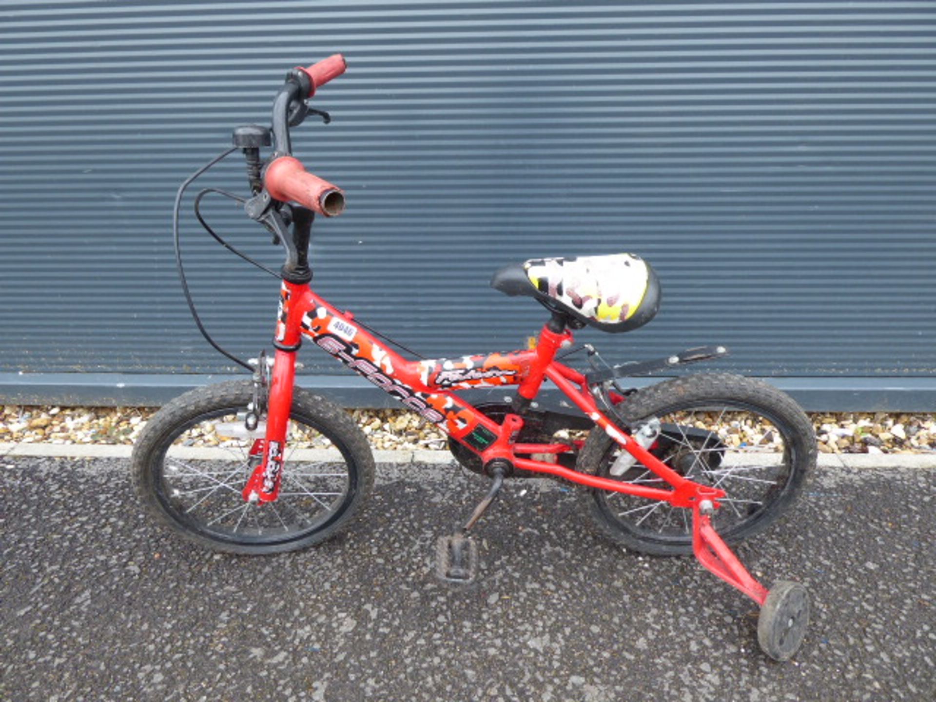 Small red child's cycle