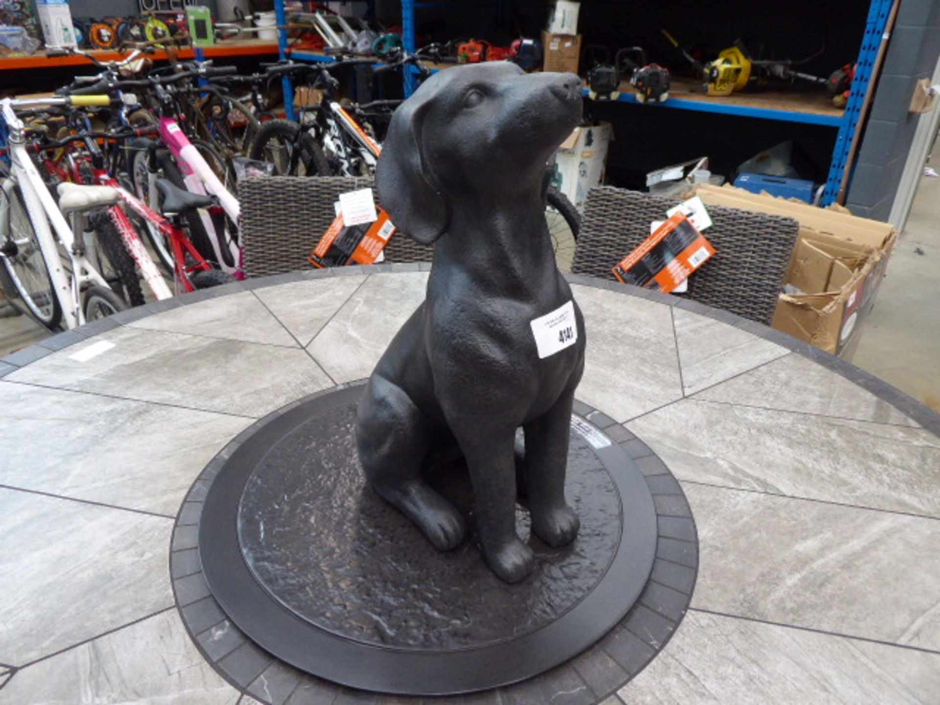 Resin figure of dog