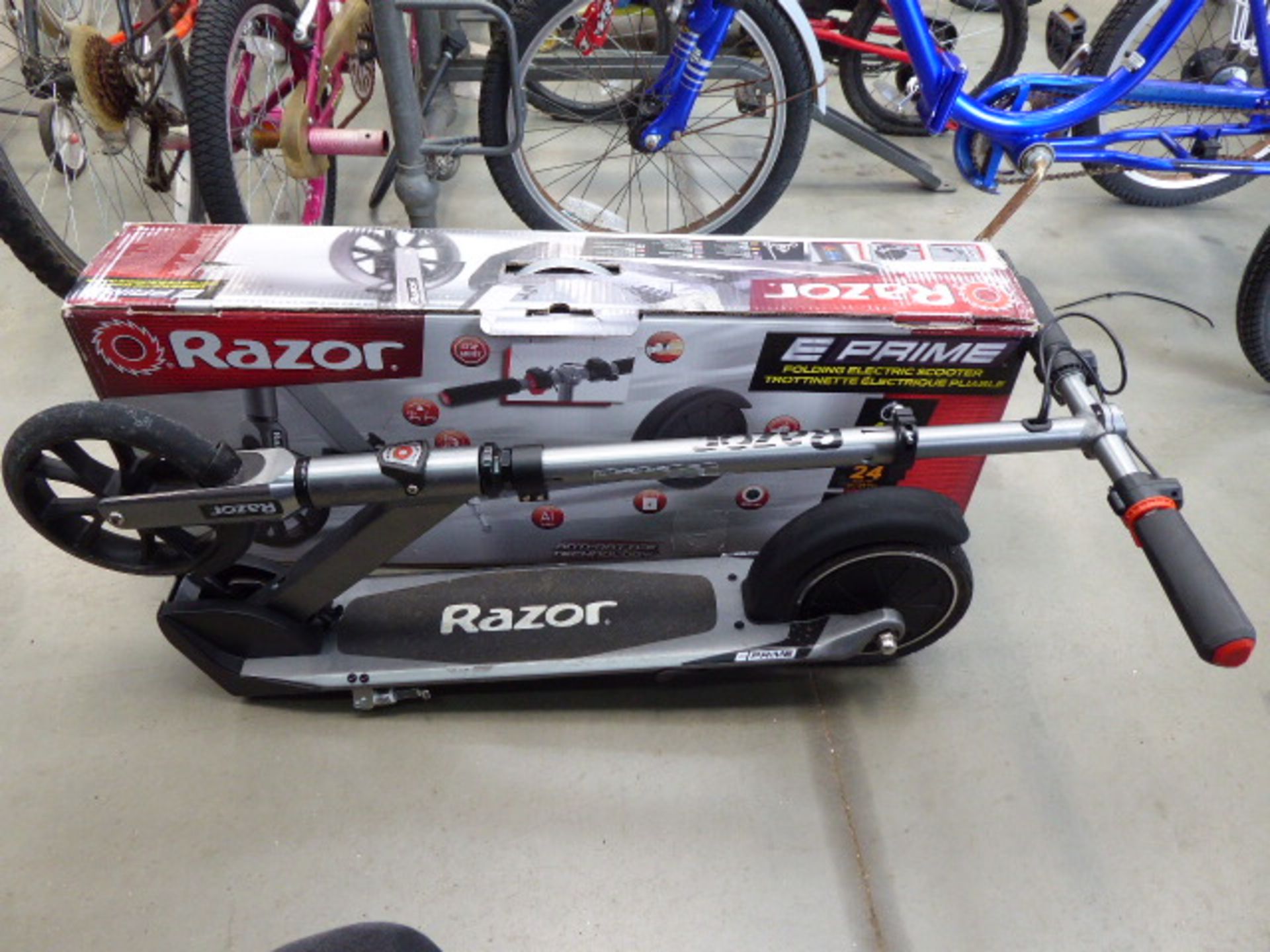 Boxed Razor electric scooter with charger