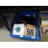 Box containing a quantity of vinyl records