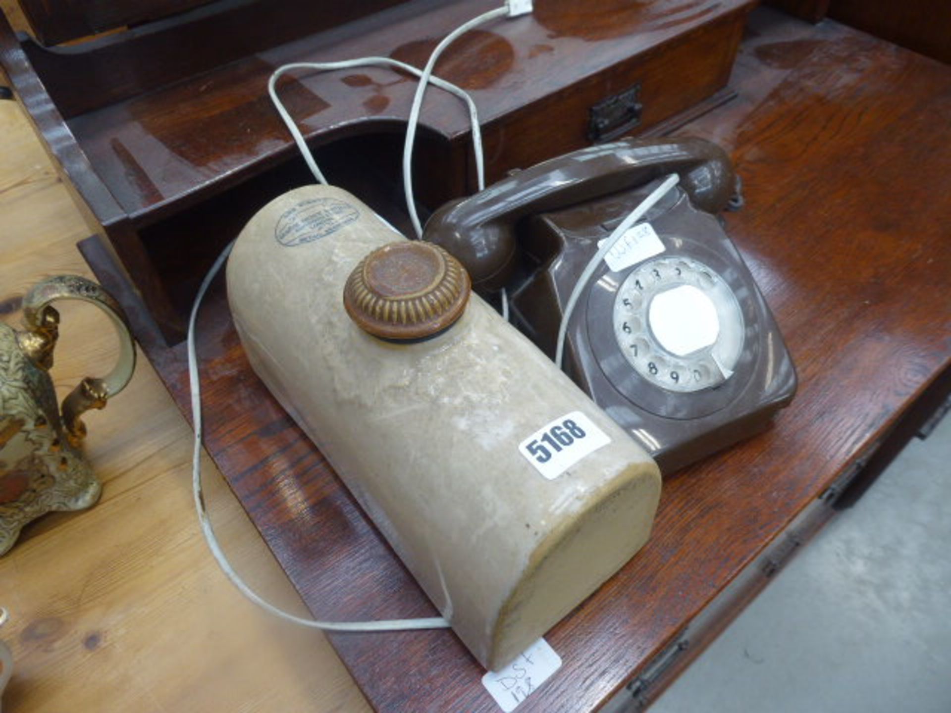 Footwarmer plus a vintage telephone