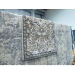 A Torino silver, grey and brown floral pattern mat