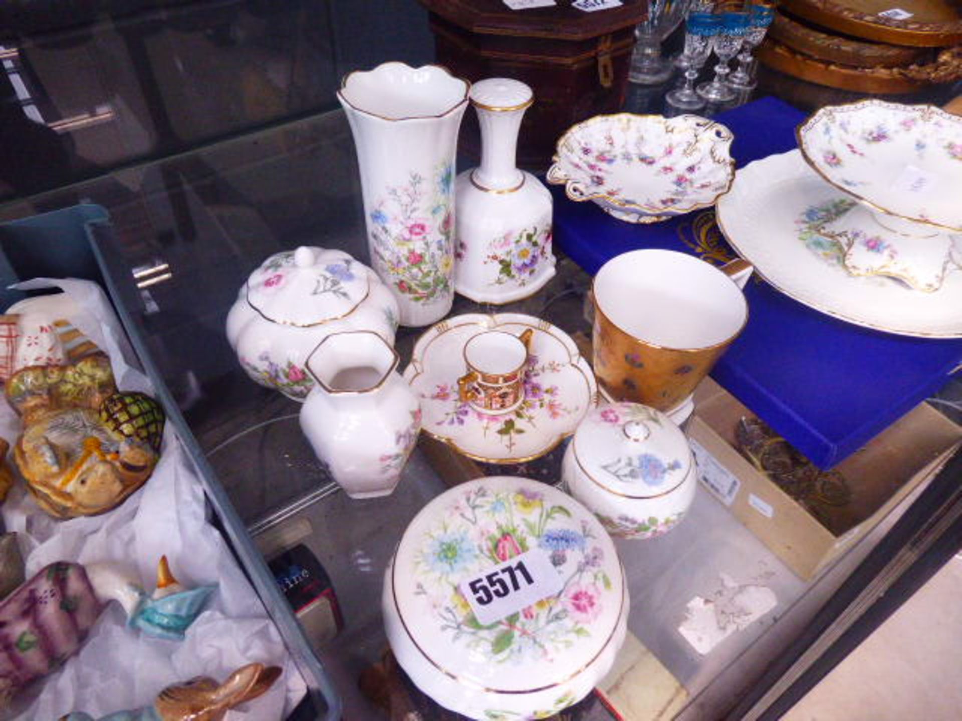 A quantity of Aynsley and Crown Derby crockery