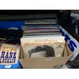 Box containing a quantity of vinyl records