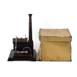 A Bing tinplate stationary steam engine, h. 35.