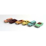 Six loose Dinky saloon and other cars including Rover 75, Nash Rambler etc.