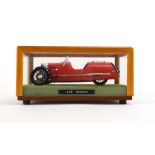 An Academy Minicraft 1/16 scale plastic kit built 1935 Morgan three-wheeler, cased, case w. 24.