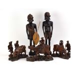 A pair of Tribal figures,