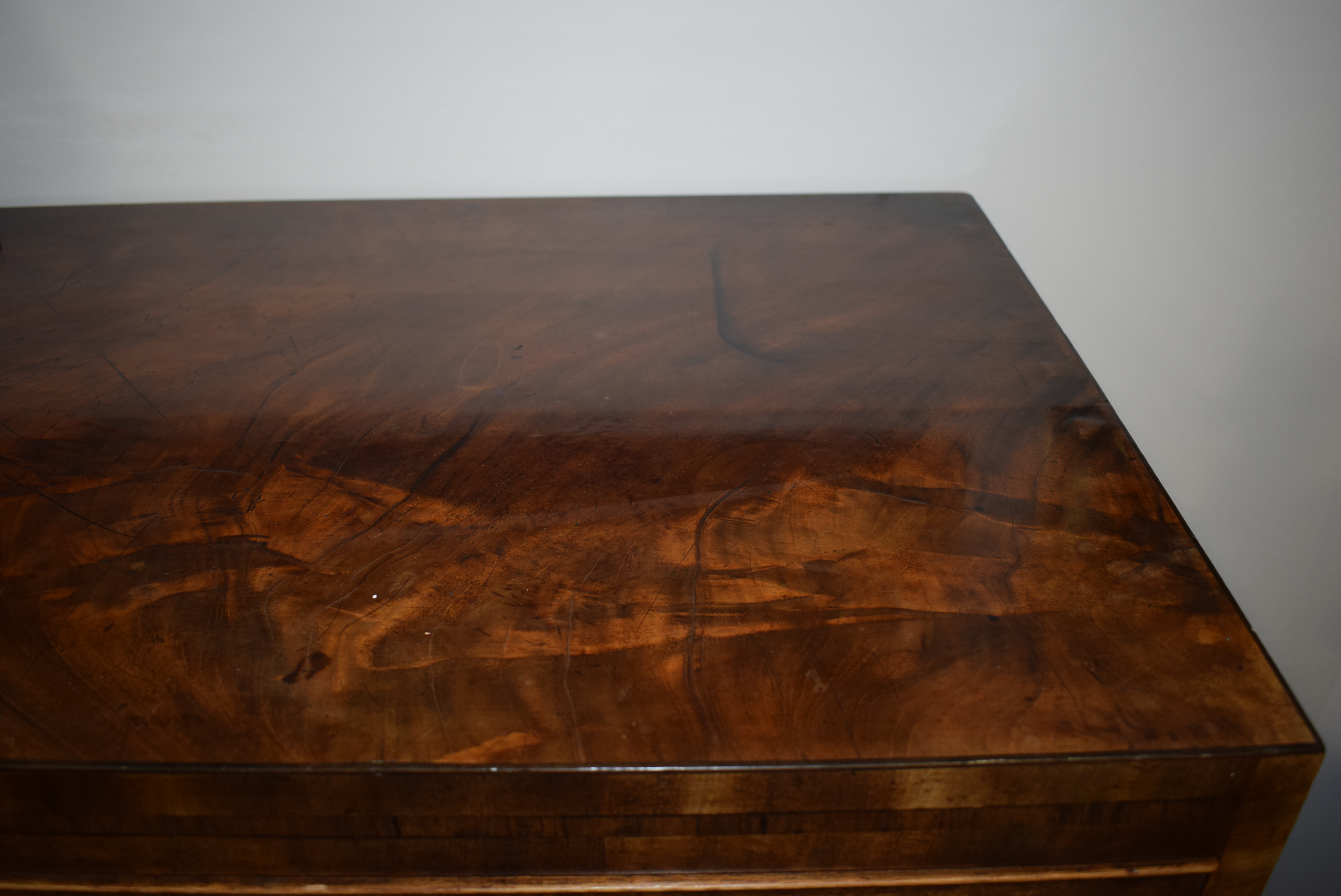 A 19th century mahogany and strung chest of two over three drawers on splayed feet, w. - Image 12 of 16