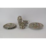 Six items of late 19th/early 20th century Cantonese ceramics,
