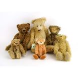 Six collectable bears by StrawBeary's,