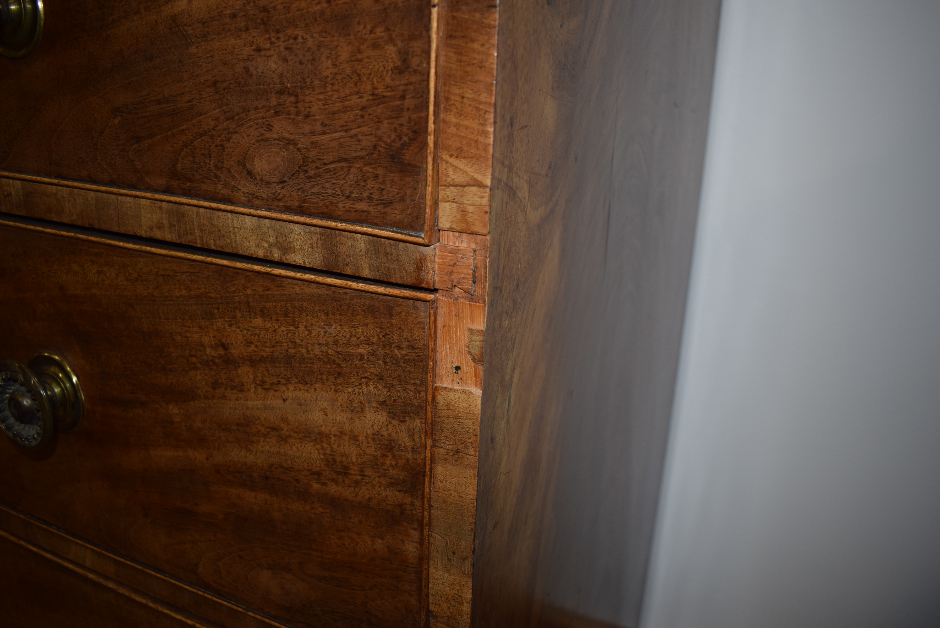 A 19th century mahogany and strung chest of two over three drawers on splayed feet, w. - Image 5 of 16