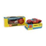 Two Corgi models: 314 Ferrari Berinetta 250 Le Mans and 344 Ferrari 206 Dino sport,