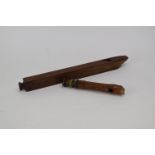 A 19th century rosewood and brass telescopic pitch pipe by Liddle of 35 Devonshire St.