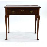 An 18th century-style red walnut and flame mahogany side table,