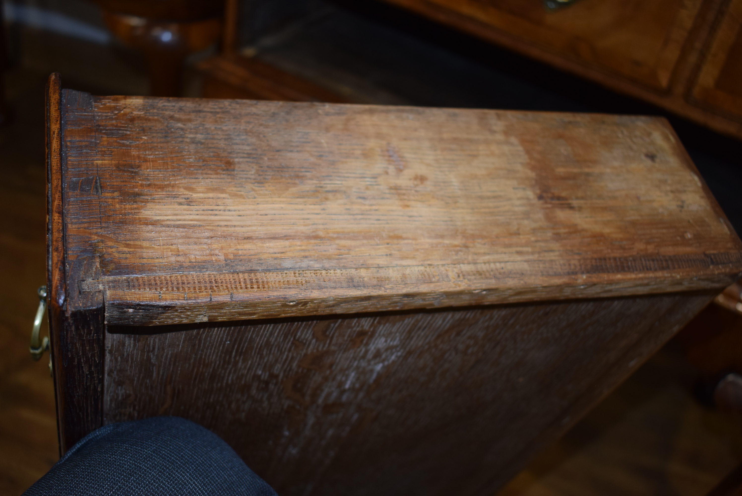 An early 18th century and later walnut bureau on stand, - Image 17 of 24